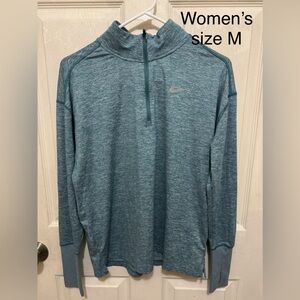 Used Nike Teal Heather Dri-FIT Running Quarter-Zip